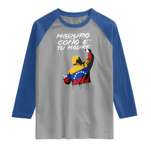 Maduro Cono e Tu Madre Raglan Shirt Venezuelan Protest Graffiti Graphic TS02 Sport Gray Royal Print Your Wear