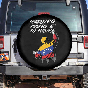 Maduro Cono e Tu Madre Spare Tire Cover Venezuelan Protest Graffiti Graphic TS02 No hole Black Print Your Wear