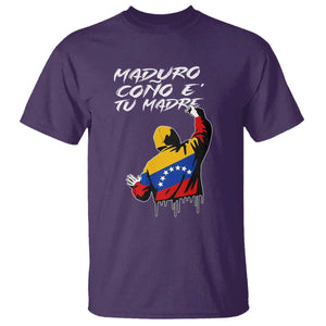 Maduro Cono e Tu Madre T Shirt Venezuelan Protest Graffiti Graphic TS02 Purple Print Your Wear