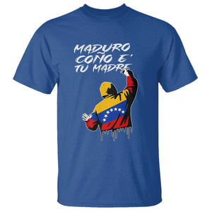 Maduro Cono e Tu Madre T Shirt Venezuelan Protest Graffiti Graphic TS02 Royal Blue Print Your Wear