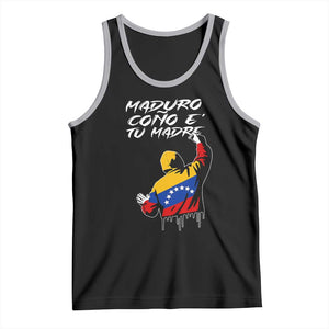 Maduro Cono e Tu Madre Tank Top Venezuelan Protest Graffiti Graphic TS02 Black Athletic Heather Print Your Wear