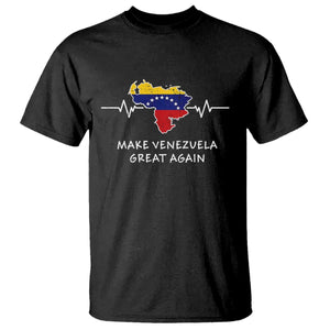Make Venezuela Great Again T Shirt Patriotic Support Heartbeat Distressed Map Graphic TS02 Black Print Your Wear