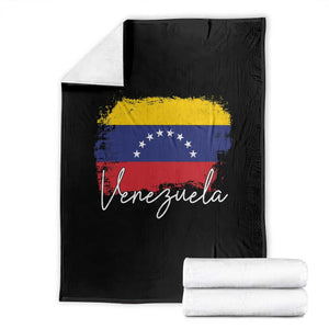 Venezuela Flag Pride Patriotic Throw Blanket for Venezuelan Roost TS02 Black Print Your Wear