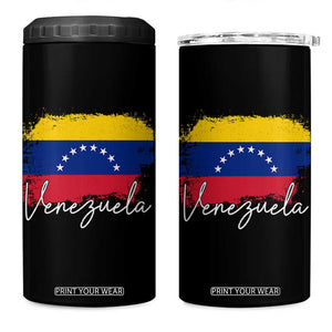 Venezuela Flag Pride Patriotic 4 in 1 Can Cooler Tumbler for Venezuelan Roost TS02 One Size: 16 oz Black Print Your Wear