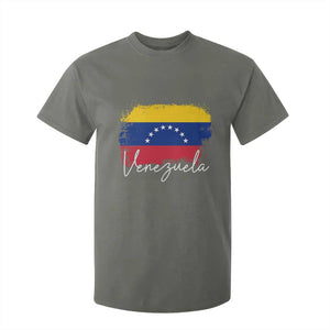 Venezuela Flag Pride Patriotic T Shirt For Kid for Venezuelan Roost TS02 Military Green Print Your Wear