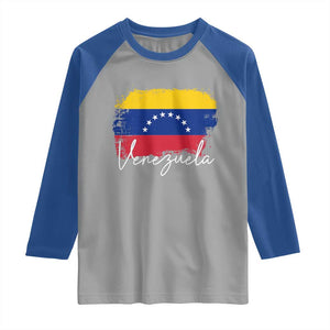 Venezuela Flag Pride Patriotic Raglan Shirt for Venezuelan Roost TS02 Sport Gray Royal Print Your Wear