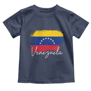 Venezuela Flag Pride Patriotic Toddler T Shirt for Venezuelan Roost TS02 Navy Print Your Wear