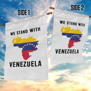 We Stand With Venezuela Garden Flag Venezuelan Flag Unity Graphic TS02 Print Your Wear
