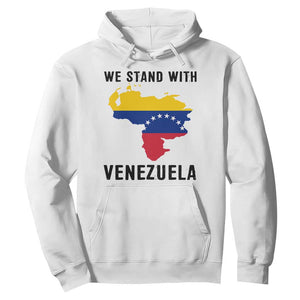 We Stand With Venezuela Hoodie Venezuelan Flag Unity Graphic TS02 White Print Your Wear