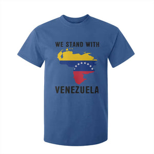 We Stand With Venezuela T Shirt For Kid Venezuelan Flag Unity Graphic TS02 Royal Blue Print Your Wear