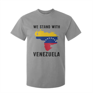 We Stand With Venezuela T Shirt For Kid Venezuelan Flag Unity Graphic TS02 Sport Gray Print Your Wear