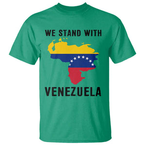 We Stand With Venezuela T Shirt Venezuelan Flag Unity Graphic TS02 Irish Green Print Your Wear