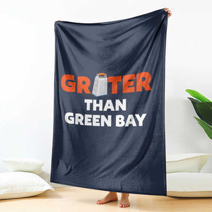 Funny Greater Than Green Bay Rivalry Throw Blanket Cheese Grater TS02 Print Your Wear