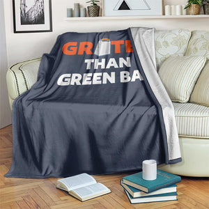 Funny Greater Than Green Bay Rivalry Throw Blanket Cheese Grater TS02 Print Your Wear