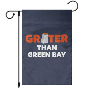 Funny Greater Than Green Bay Rivalry Garden Flag Cheese Grater TS02 Navy Print Your Wear