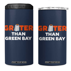 Funny Greater Than Green Bay Rivalry 4 in 1 Can Cooler Tumbler Cheese Grater TS02 One Size: 16 oz Navy Print Your Wear