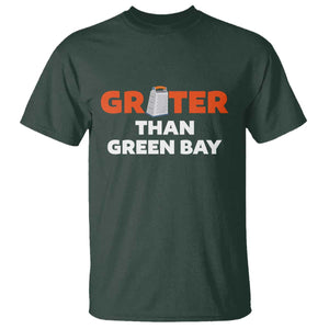 Funny Greater Than Green Bay Rivalry T Shirt Cheese Grater TS02 Dark Forest Green Print Your Wear
