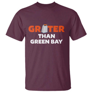 Funny Greater Than Green Bay Rivalry T Shirt Cheese Grater TS02 Maroon Print Your Wear