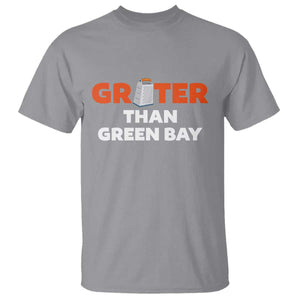 Funny Greater Than Green Bay Rivalry T Shirt Cheese Grater TS02 Sport Gray Print Your Wear