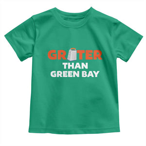 Funny Greater Than Green Bay Rivalry Toddler T Shirt Cheese Grater TS02 Irish Green Print Your Wear