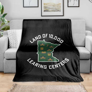 Land of 10000 Learing Centers Funny Minnesota Meme Throw Blanket Viral Education Typo Parody TS02 Print Your Wear