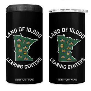 Land of 10000 Learing Centers Funny Minnesota Meme 4 in 1 Can Cooler Tumbler Viral Education Typo Parody TS02 One Size: 16 oz Black Print Your Wear