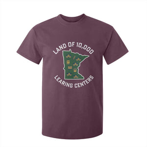 Land of 10000 Learing Centers Funny Minnesota Meme T Shirt For Kid Viral Education Typo Parody TS02 Maroon Print Your Wear