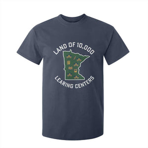 Land of 10000 Learing Centers Funny Minnesota Meme T Shirt For Kid Viral Education Typo Parody TS02 Navy Print Your Wear