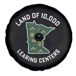 Land of 10000 Learing Centers Funny Minnesota Meme Spare Tire Cover Viral Education Typo Parody TS02 Print Your Wear