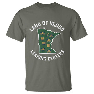 Land of 10000 Learing Centers Funny Minnesota Meme T Shirt Viral Education Typo Parody TS02 Military Green Print Your Wear