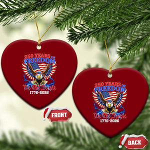 250 Years of Freedom 1776 2026 Patriotic Eagle Ceramic Ornament We The People USA Semiquincentennial TS02 Print Your Wear