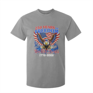 250 Years of Freedom 1776 2026 Patriotic Eagle T Shirt For Kid We The People USA Semiquincentennial TS02 Sport Gray Print Your Wear
