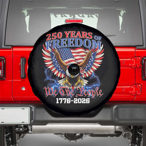 250 Years of Freedom 1776 2026 Patriotic Eagle Spare Tire Cover We The People USA Semiquincentennial TS02 Black Print Your Wear