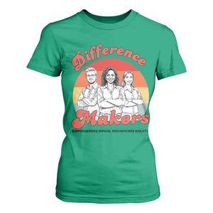 Difference Makers Teacher Appreciation T Shirt For Women Empowering Minds & Advancing Equity Retro Educator TS02 Irish Green Print Your Wear