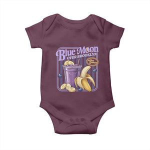 Blue Moon Over Brooklyn Banana Smoothie Aesthetic Baby Onesie Extra Banana Hockey Romance Retro Style TS02 Maroon Print Your Wear