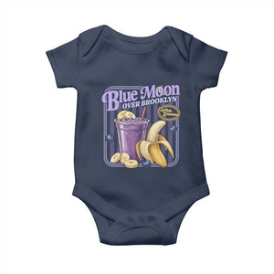 Blue Moon Over Brooklyn Banana Smoothie Aesthetic Baby Onesie Extra Banana Hockey Romance Retro Style TS02 Navy Print Your Wear