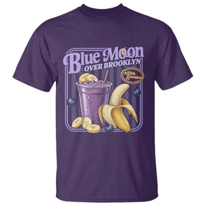 Blue Moon Over Brooklyn Banana Smoothie Aesthetic T Shirt Extra Banana Hockey Romance Retro Style TS02 Purple Print Your Wear