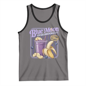 Blue Moon Over Brooklyn Banana Smoothie Aesthetic Tank Top Extra Banana Hockey Romance Retro Style TS02 Deep Heather Black Print Your Wear