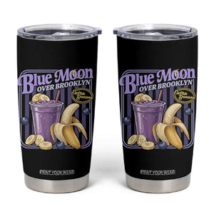 Blue Moon Over Brooklyn Banana Smoothie Aesthetic Tumbler Cup Extra Banana Hockey Romance Retro Style TS02 Black Print Your Wear