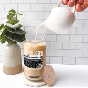 Get In Loser We're Going To The Cottage Glass Can Funny Hockey Romance Road Trip Summer TS02 Print Your Wear