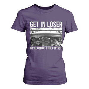 Get In Loser We're Going To The Cottage T Shirt For Women Funny Hockey Romance Road Trip Summer TS02 Purple Print Your Wear