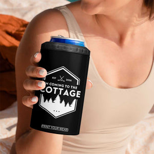 I'm Coming to the Cottage 4 in 1 Can Cooler Tumbler Rustic Outdoor Retro Forest Hockey Romance TS02 Print Your Wear