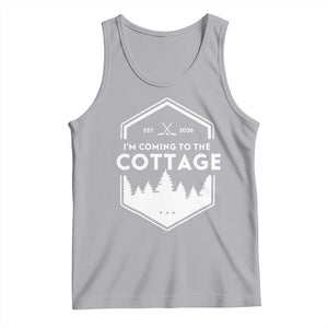 I'm Coming to the Cottage Tank Top Rustic Outdoor Retro Forest Hockey Romance TS02 Athletic Heather Print Your Wear