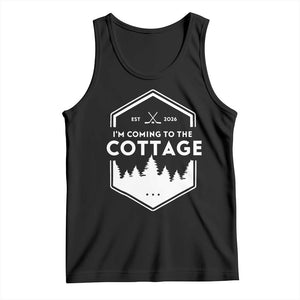 I'm Coming to the Cottage Tank Top Rustic Outdoor Retro Forest Hockey Romance TS02 Black Print Your Wear