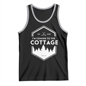 I'm Coming to the Cottage Tank Top Rustic Outdoor Retro Forest Hockey Romance TS02 Black Athletic Heather Print Your Wear