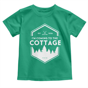 I'm Coming to the Cottage Toddler T Shirt Rustic Outdoor Retro Forest Hockey Romance TS02 Irish Green Print Your Wear