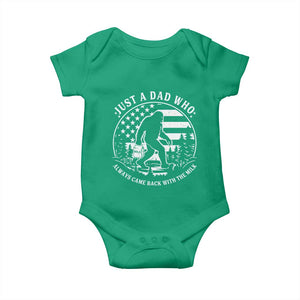 Just a Dad Who Came Back with the Milk Baby Onesie Funny Bigfoot Father's Day Sasquatch TS02 Irish Green Print Your Wear