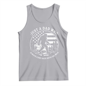 Just a Dad Who Came Back with the Milk Tank Top Funny Bigfoot Father's Day Sasquatch TS02 Athletic Heather Print Your Wear