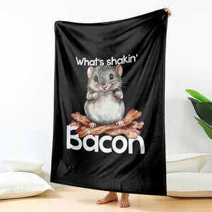What is Shakin Bacon Funny Mouse Throw Blanket Pun Animal Humor TS02 Print Your Wear