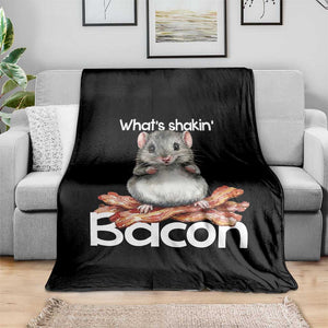 What is Shakin Bacon Funny Mouse Throw Blanket Pun Animal Humor TS02 Print Your Wear